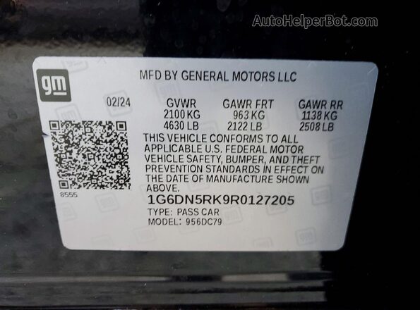 1G6DN5RK9R0127205 2024 CADILLAC CT5 Black 