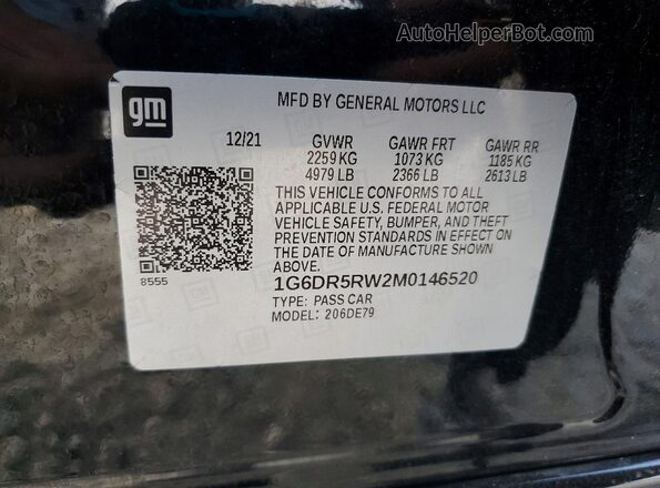 1G6DR5RW2M0146520 2021 CADILLAC CT5 Черный 