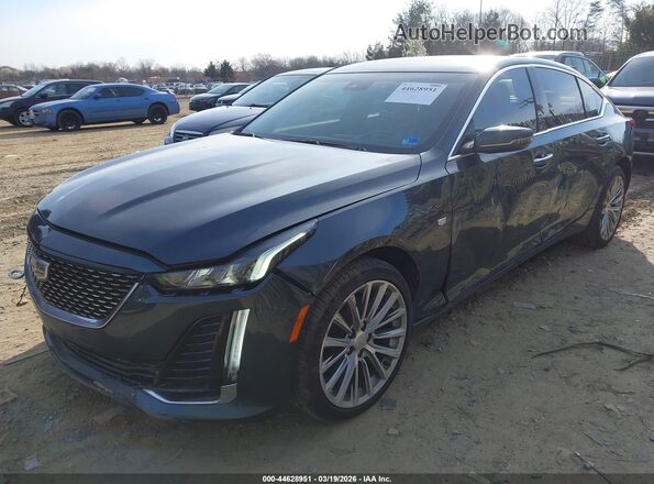 1G6DT5RK2M0143423 2021 CADILLAC CT5 Black Առջևի ձախ երեք քառորդ տեսարան