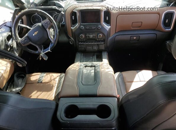 1GC4YVEY4MF217477 2021 CHEVROLET SILVERADO Белый Вид панели приборов