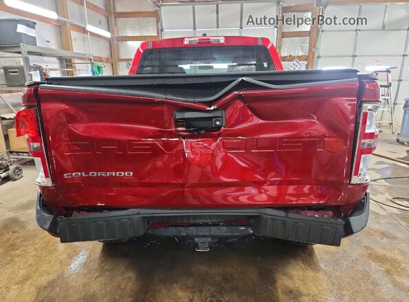 1GCGSBEA9M1112169 2021 CHEVROLET COLORADO Red Вид ззаду
