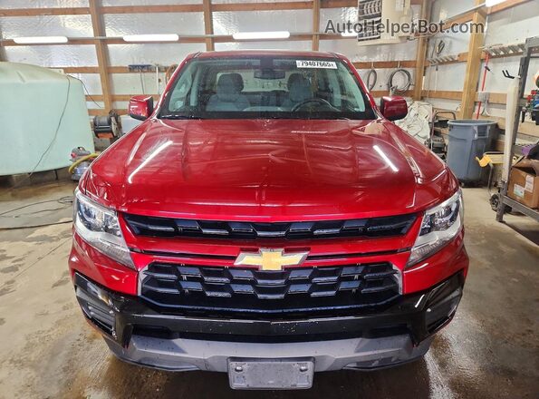 1GCGSBEA9M1112169 2021 CHEVROLET COLORADO Red Вид спереду