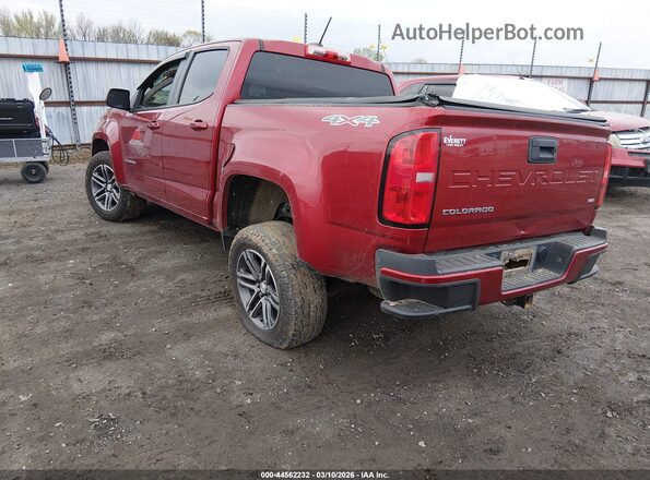 1GCGTBEN0M1129989 2021 CHEVROLET COLORADO Red Trasero izquierdo