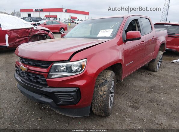 1GCGTBEN0M1129989 2021 CHEVROLET COLORADO Red Vista tres cuartos delantera izquierda
