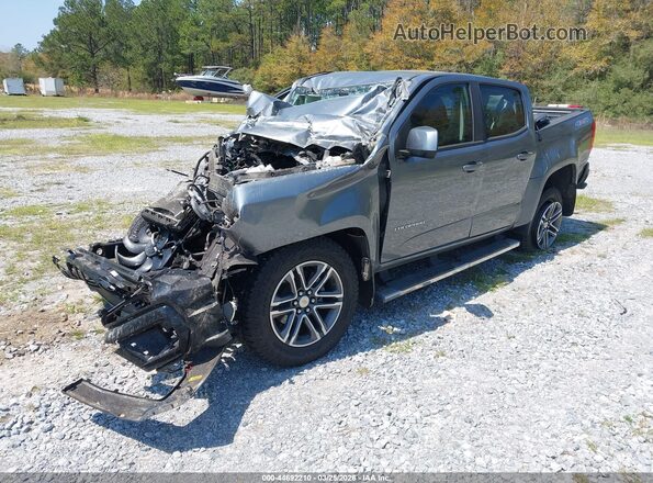 1GCGTBEN3M1163408 2021 CHEVROLET COLORADO Gray წინა მარცხენა ხედი სამი მეოთხედიდან
