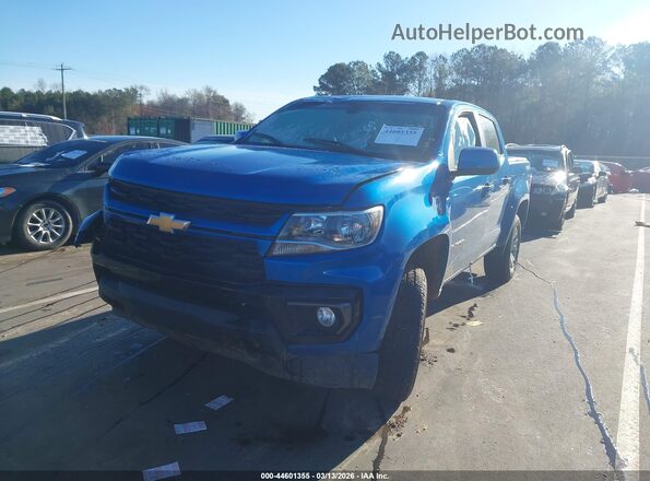1GCGTCEN4M1120704 2021 CHEVROLET COLORADO Синий Передняя левая четверть