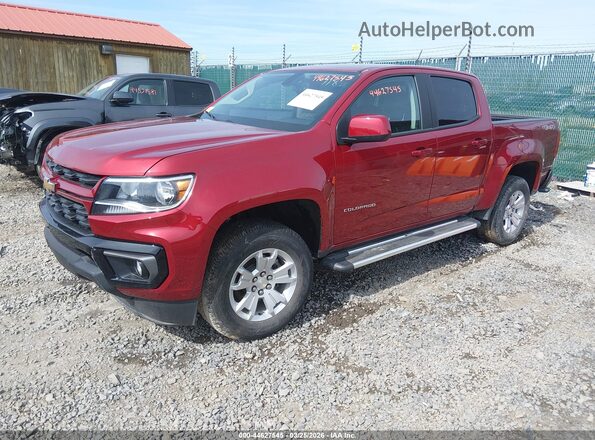 1GCGTCEN9M1147185 2021 CHEVROLET COLORADO Red წინა მარცხენა ხედი სამი მეოთხედიდან