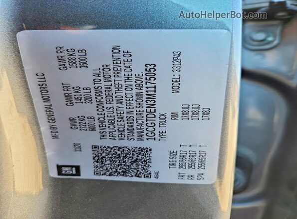 1GCGTDEN3M1175053 2021 CHEVROLET COLORADO Black Շարժիչի բաժամունքի տեսք