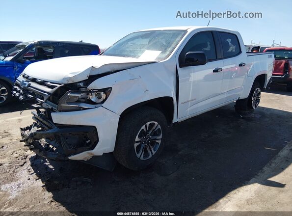 1GCGTDEN5M1289071 2021 CHEVROLET COLORADO White წინა მარცხენა ხედი სამი მეოთხედიდან