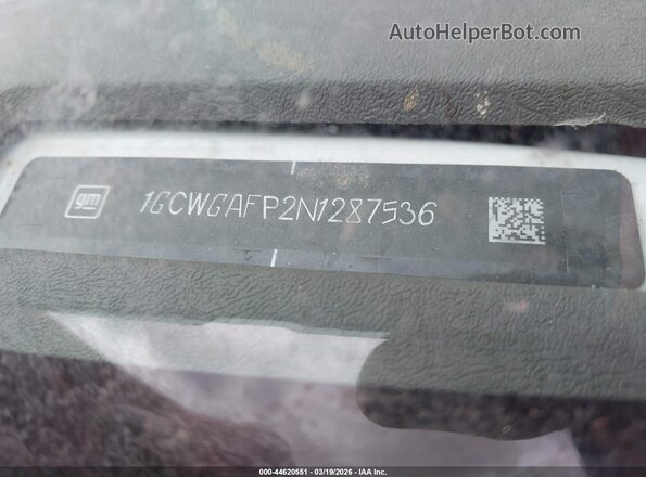 1GCWGAFP2N1287536 2022 CHEVROLET EXPRESS White Vista del compartimento del motor