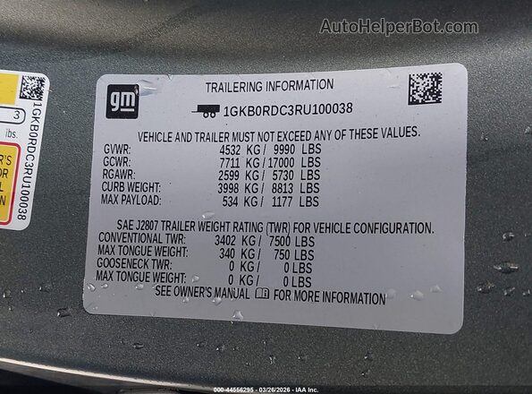 1GKB0RDC3RU100038 2024 GMC HUMMER EV SUV Серый 