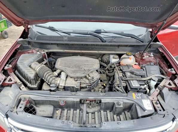 1GKKNKLS5MZ200381 2021 GMC ACADIA Red ძრავის განყოფილების ხედი