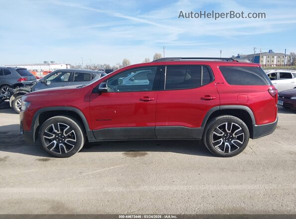 1GKKNKLSXMZ180760 2021 GMC ACADIA Red Սալոնի 360 աստիճան տեսք