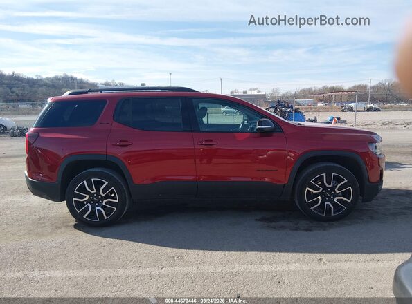 1GKKNKLSXMZ180760 2021 GMC ACADIA Red Սալոնի հետևի տեսք