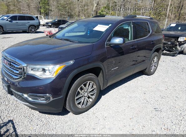 1GKKNLLS2KZ119129 2019 GMC ACADIA Blue წინა მარცხენა ხედი სამი მეოთხედიდან