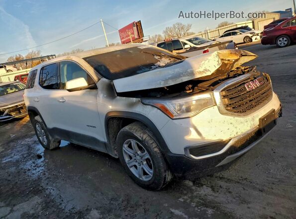 1GKKNRLAXJZ108372 2018 GMC ACADIA Белый Передняя правая четверть
