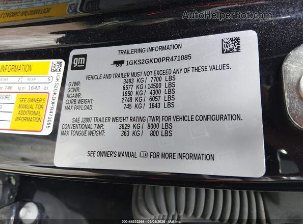 1GKS2GKD0PR471085 2023 GMC YUKON Dark Blue Engine compartment view