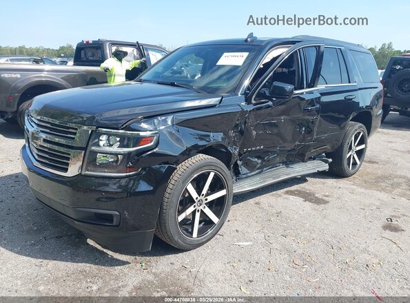 1GNSCAKCXJR107350 2018 CHEVROLET TAHOE Black წინა მარცხენა ხედი სამი მეოთხედიდან