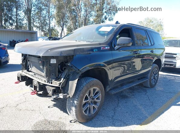 1GNSKPKD3MR384635 2021 CHEVROLET TAHOE Черный Передняя левая четверть