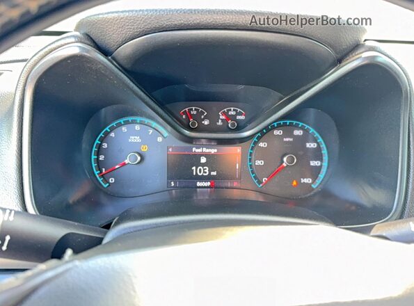 1GTG5DEN3K1345547 2019 GMC CANYON Blue Widok zestawu wskaźników