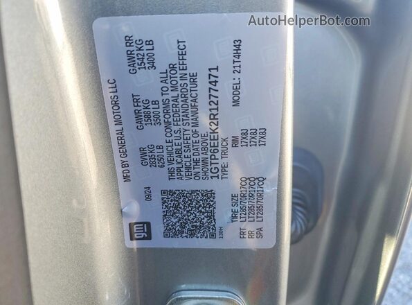 1GTP6EEK2R1277471 2024 GMC CANYON Серебряный Вид подкапотного пространства