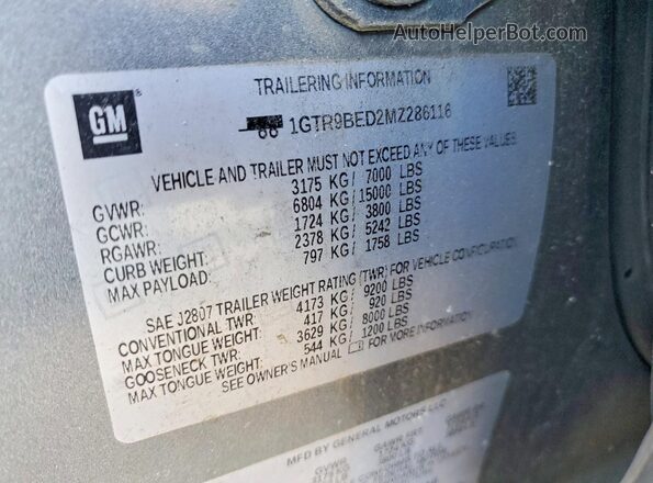 1GTR9BED2MZ286116 2021 GMC SIERRA Silver Vista del compartimento del motor