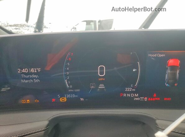 1GYFZBR44RF199057 2024 CADILLAC XT4 Black Вид щитка приладів
