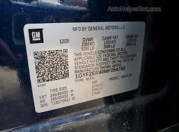1GYFZER40MF054768 2021 CADILLAC XT4 Blue 