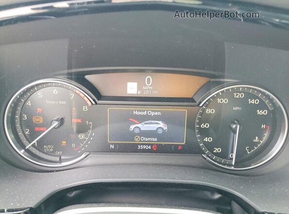 1GYKNCRS3PZ157232 2023 CADILLAC XT5 Charcoal Widok zestawu wskaźników