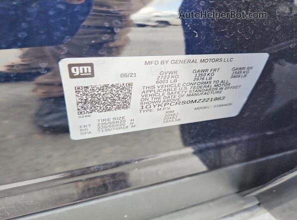1GYKPCRS0MZ221863 2021 CADILLAC OTHER Синий 