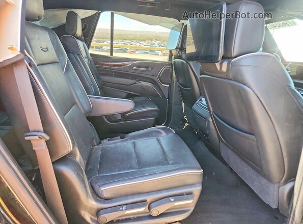 1GYS3BKLXMR167433 2021 CADILLAC ESCALADE Black უკანა სავარძლების ხედი