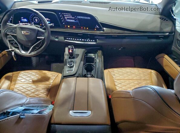 1GYS3FKLXPR495589 2023 CADILLAC ESCALADE White Dashboard view