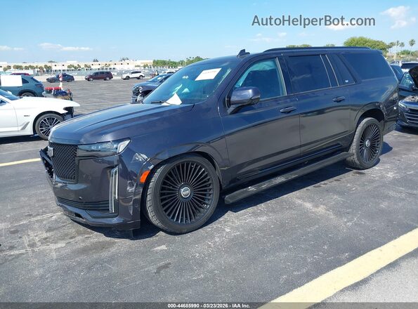 1GYS3PKL2PR563390 2023 CADILLAC ESCALADE Black Передня ліва чверть