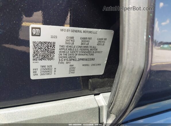 1GYS3PKL2PR563390 2023 CADILLAC ESCALADE Black Вид підкапотного простору