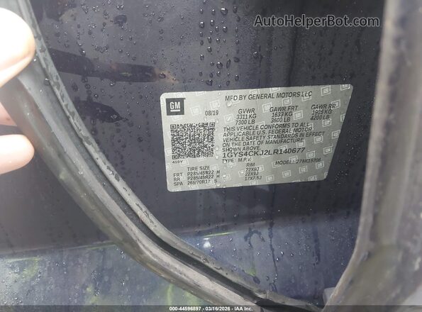 1GYS4CKJ2LR140677 2020 CADILLAC ESCALADE Синий Вид наклейки с VIN-кодом