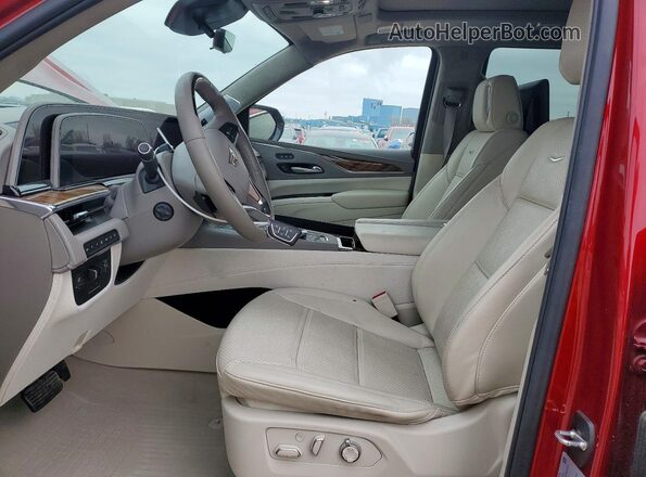 1GYS4DKL2PR527436 2023 CADILLAC ESCALADE Red წინა სალონის ხედი