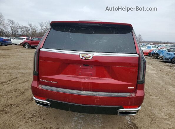 1GYS4DKL2PR527436 2023 CADILLAC ESCALADE Red უკანა ხედი
