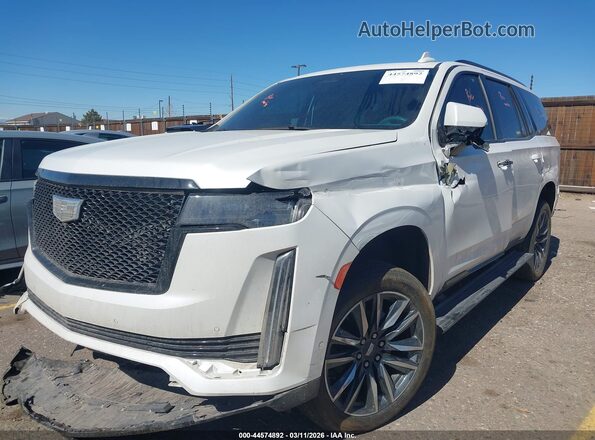 1GYS4GKL2MR368382 2021 CADILLAC ESCALADE White წინა მარცხენა ხედი სამი მეოთხედიდან