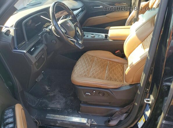 1GYS4KKT8PR215805 2023 CADILLAC ESCALADE Black წინა სალონის ხედი