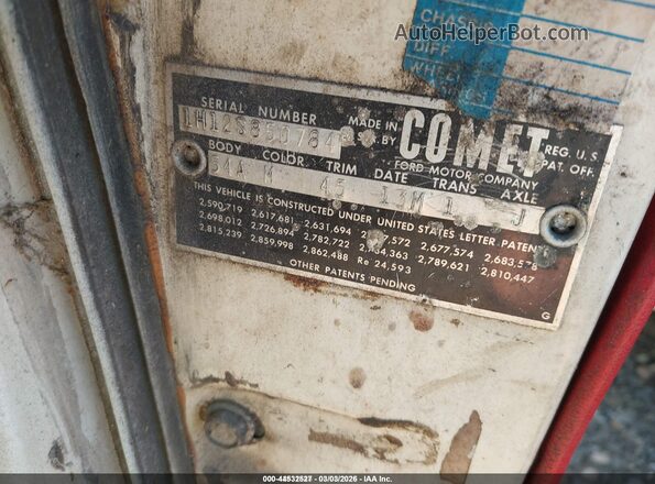 1H12S850784       1970 MERCURY COMET Белый Вид подкапотного пространства