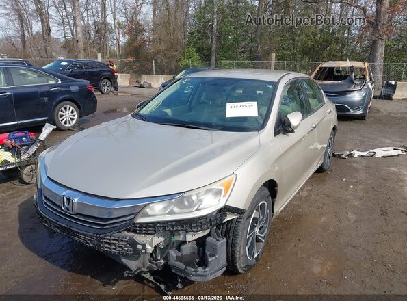 1HGCR2F32GA191023 2016 HONDA ACCORD Beige Vista tres cuartos delantera izquierda