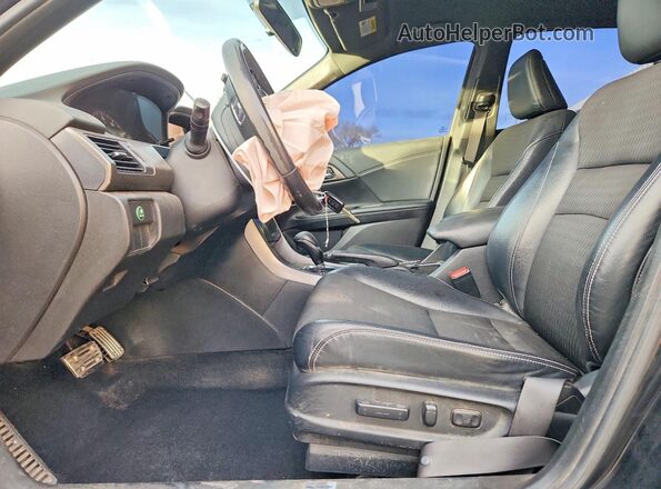 1HGCR2F52HA303676 2017 HONDA ACCORD Black წინა სალონის ხედი