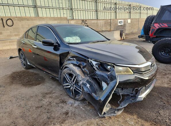1HGCR2F52HA303676 2017 HONDA ACCORD Black წინა მარჯვენა