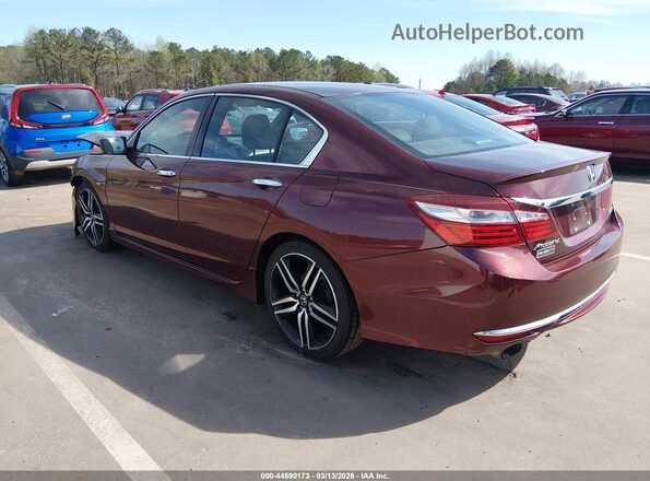 1HGCR2F57GA022973 2016 HONDA ACCORD Burgundy 