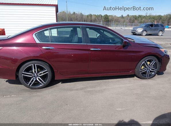 1HGCR2F57GA022973 2016 HONDA ACCORD Burgundy 
