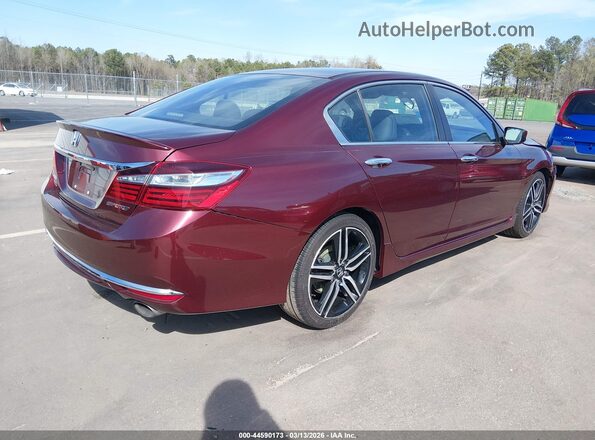 1HGCR2F57GA022973 2016 HONDA ACCORD Burgundy 