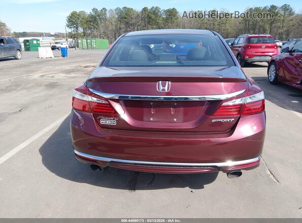 1HGCR2F57GA022973 2016 HONDA ACCORD Burgundy 