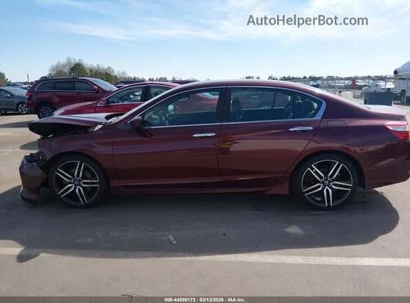 1HGCR2F57GA022973 2016 HONDA ACCORD Burgundy 