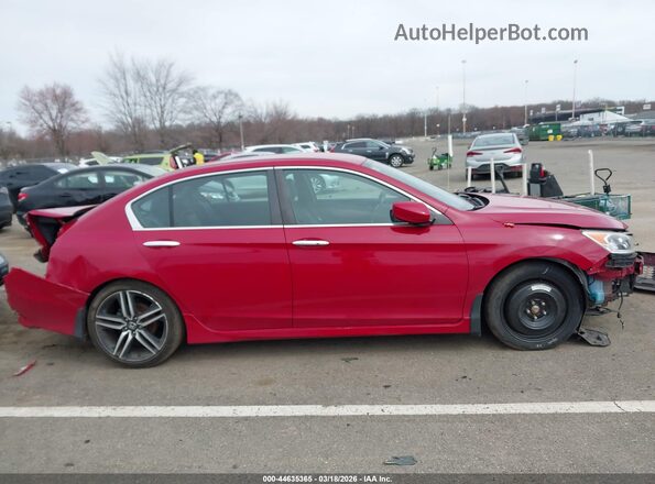 1HGCR2F58HA277536 2017 HONDA ACCORD Red უკანა სალონის ხედი