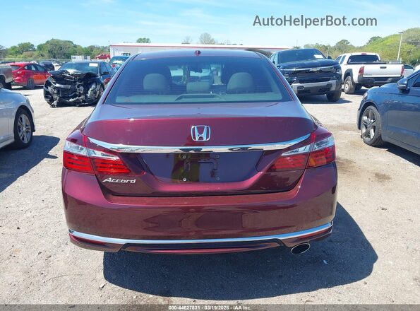 1HGCR2F73HA242338 2017 HONDA ACCORD Maroon 